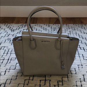 Michael Kors Cement Leather Satchel
